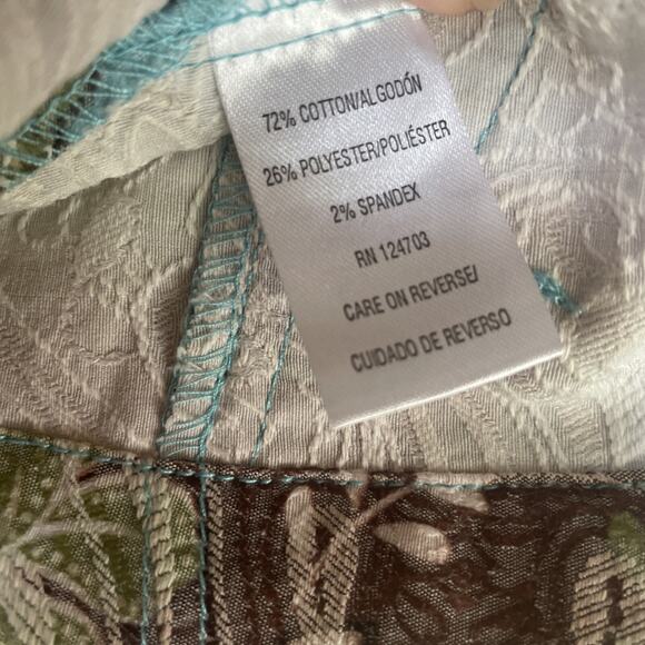 Rebecca Malone Bohemian Large Bohemian Turquoise Sage Brown Jacket Pockets EUC - Picture 3 of 16